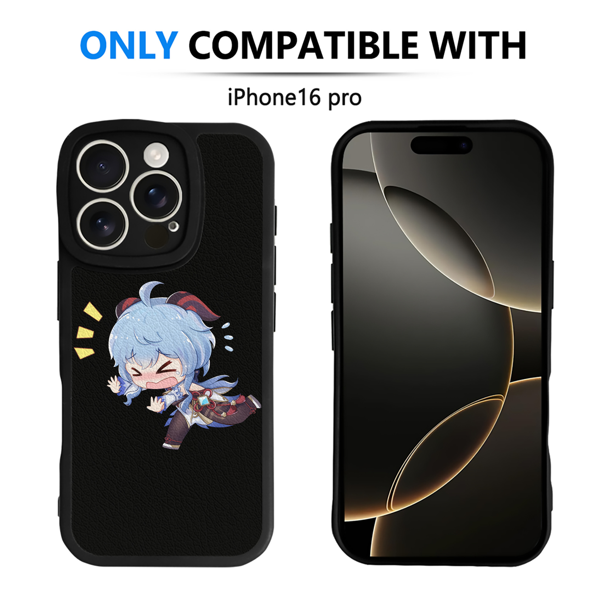 げんし神 甘雨 かんう genshin Ganyu 【iPhone 16シリーズ対応】シリコンスマホケース（レザー調） 材質：シリコン